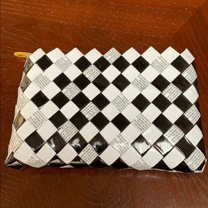 Lightly Used Black and White Nahui Ollin Clutch